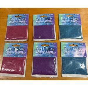 (6) packs of Paper Crafting Micro Glass Beads Red Purple Blue 2 each UNOPENED